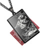 Hjj European and American cross -border hot -selling Tarot brand square titanium steel pendant The Fool Tarot brand stainless steel necklace