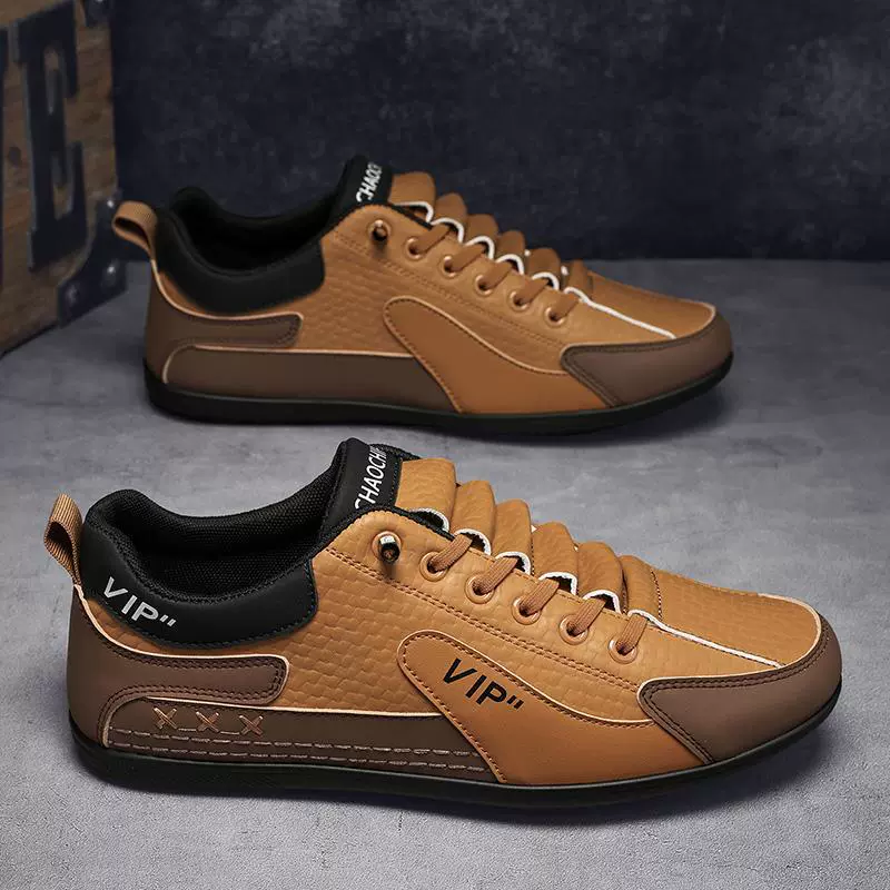 Кроссовки DF56 Four Seasons из кожи, низкие, повседневные, модные, маленькие кожаные туфли