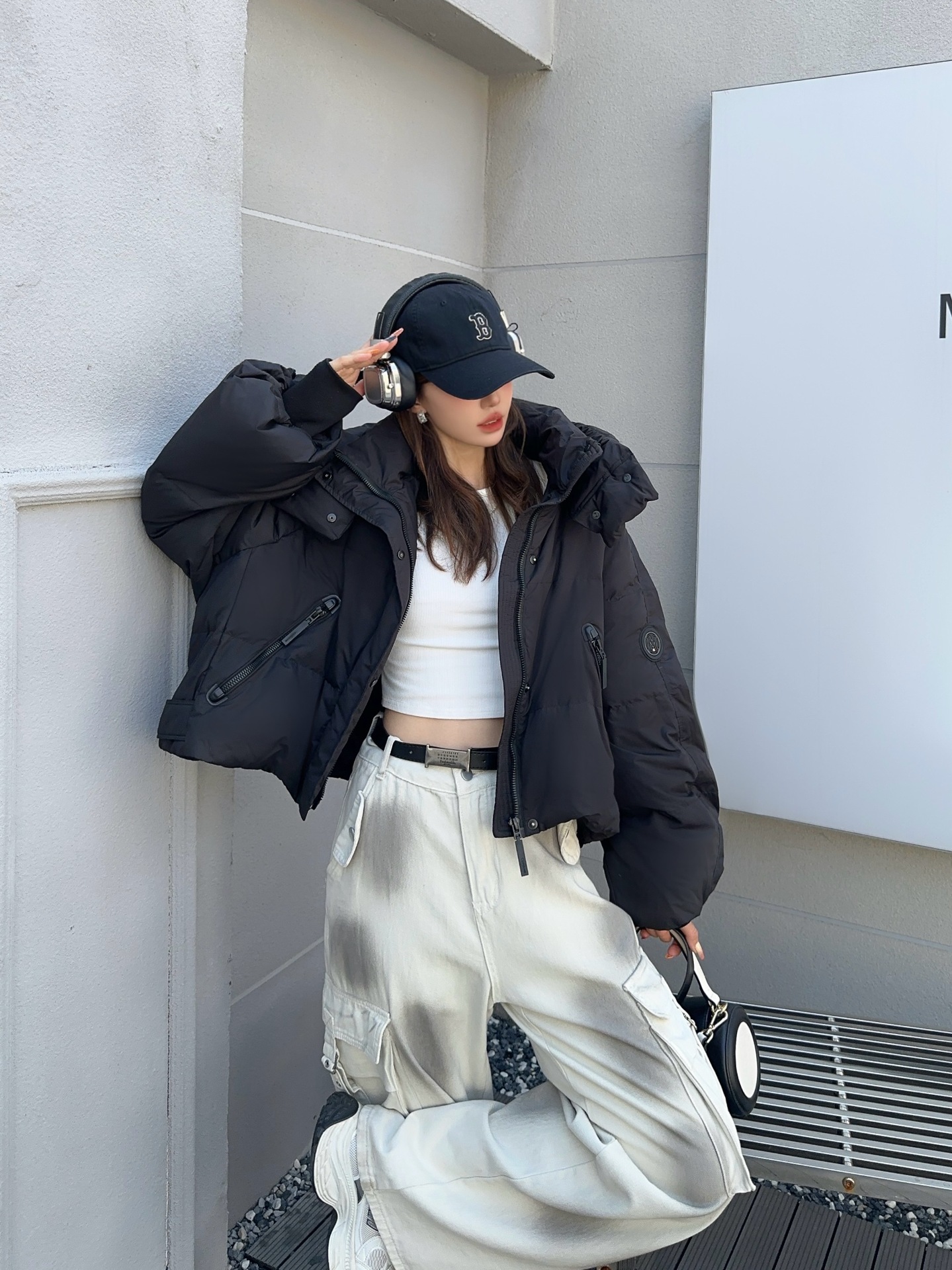Winter design velvet keep warm down jacket with zipper with hood