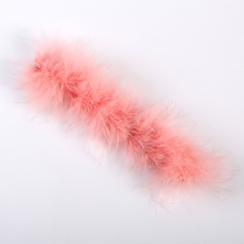 가죽 핑크 칠면조 깃털 스냅 링