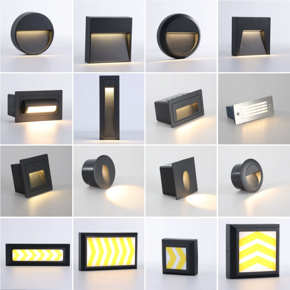 Накладной ножной светильник, наружный водонепроницаемый, настенный светильник для поверхности, настенный ножной светильник, ступенчатый светильник, автомобильный рампа, квадратный и круглый