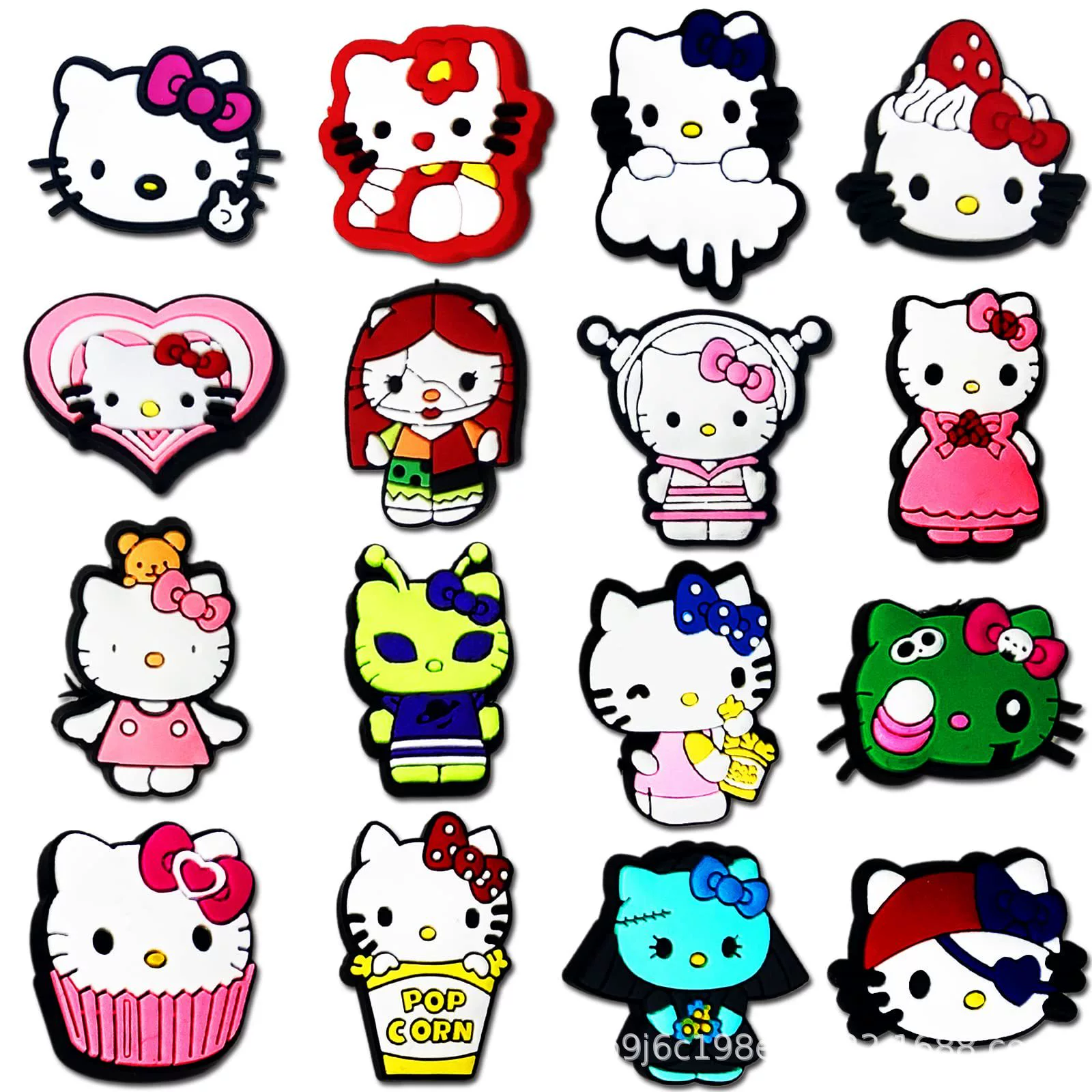 Removable accessory Hello Kitty figure charms, multi-design (30+), lightweight 0.0206 kg