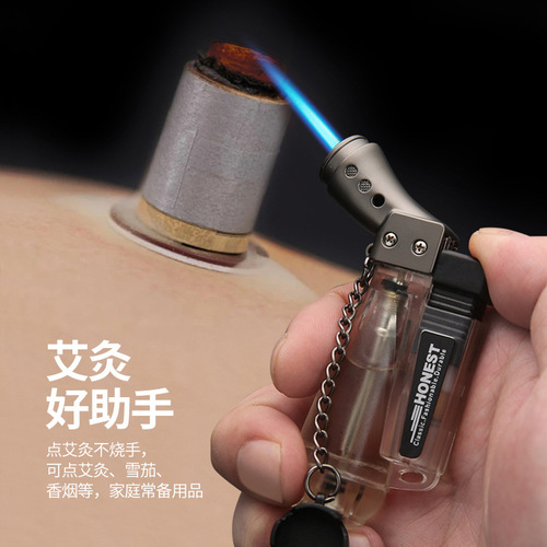 Baicheng Direct Injection Lighter Large Capacity Multi-Color Outdoor Fire Inflatable Lighter Smoking Sets with Gift Box Wholesale