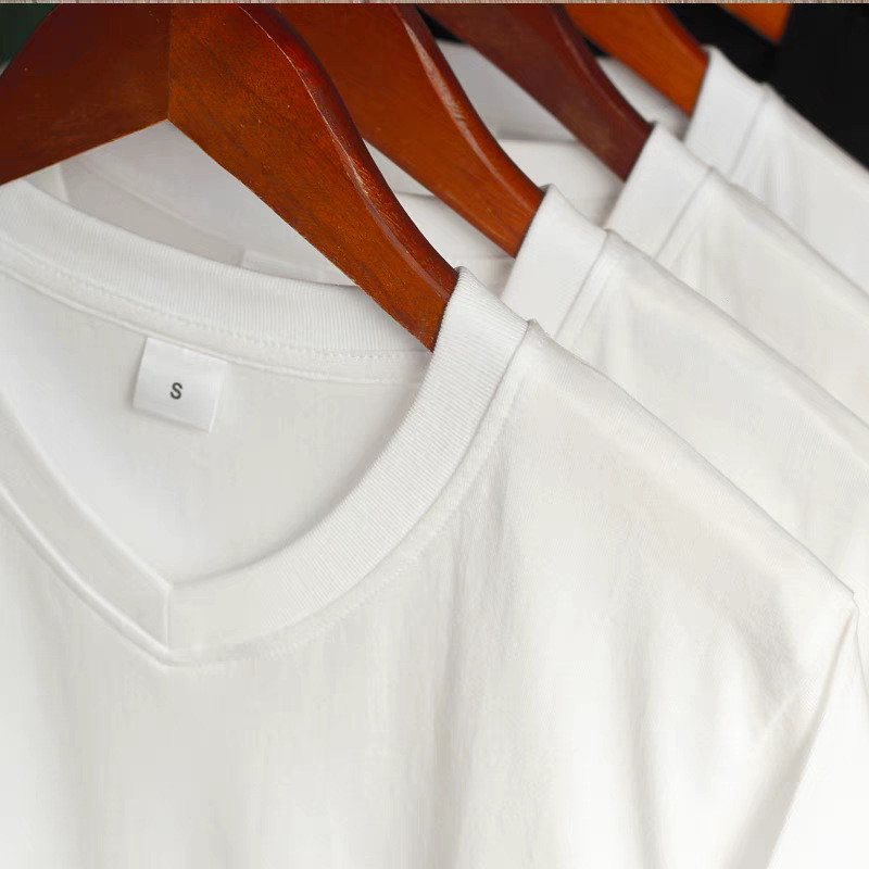 Men's Clothing Men's Solid Color V-Neck T-Shirt Short Sleeve Style Thin Casual Base Layer Top For Summer Trendy Simple_viptrois.com