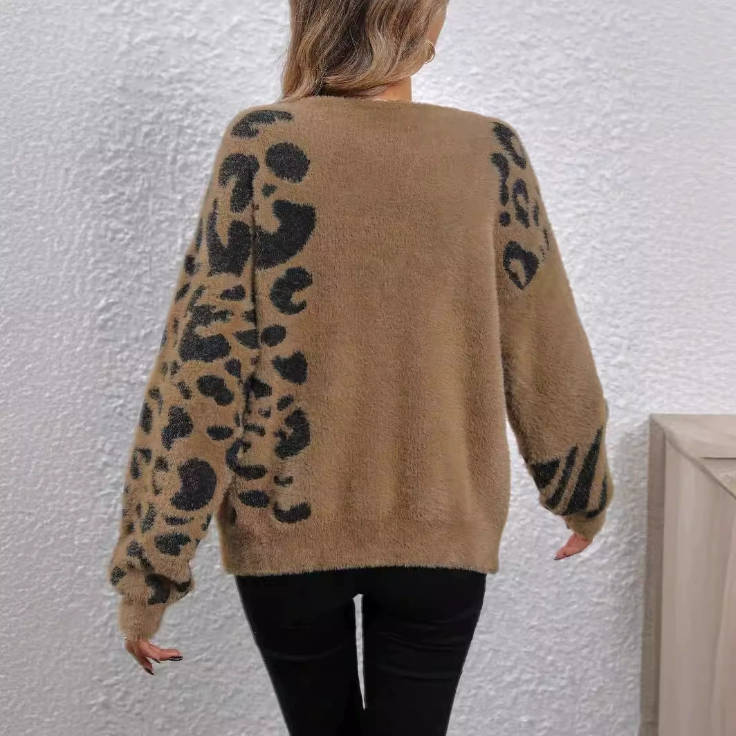 Дизайн knitted свитер с длинным рукавом, (торговля трансграничная), oversize, с рукавом, европейский стиль