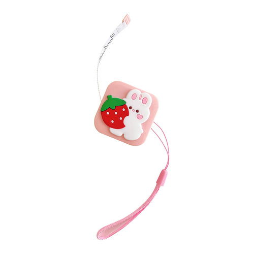 Square cartoon simple automatic retractable ruler gift mini small tape measure for measuring clothes and body tape measure wholesale