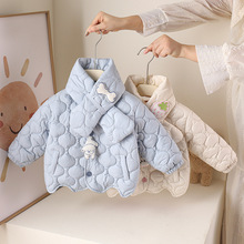 婴儿秋冬装宝宝外套深秋季夹棉长袖上衣男女初冬外套保暖薄棉衣服