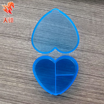 厂家直销 心型药盒 造型药盒3格 七格心形 红色心型 便携旅行药盒