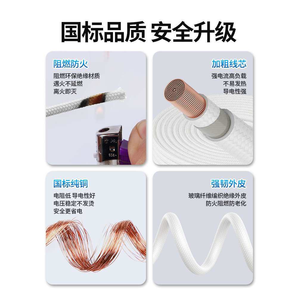 云母耐高温阻燃电线国标纯铜防火电磁加热线耐火线2.5 4 6 10平方