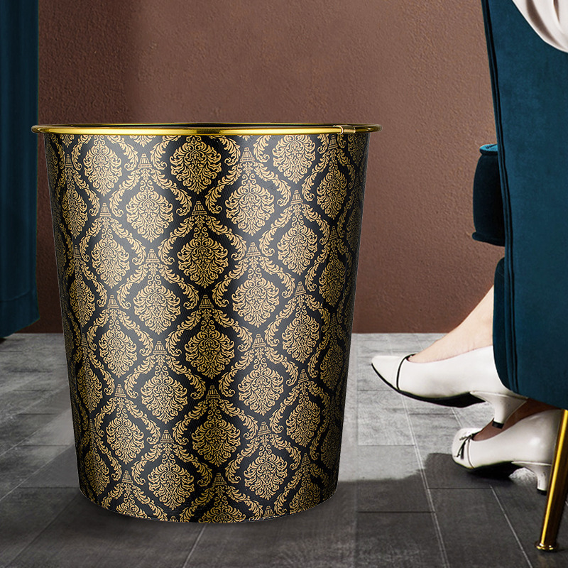 Creativo de plástico simple sala de estar baño basura del hogar puede DE ALTO aspecto clasificación de basura húmeda y seca sin tapa al por mayor