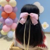 Children's hairgrip with tassels with bow, hairpins for princess, cute hair accessory, internet celebrity