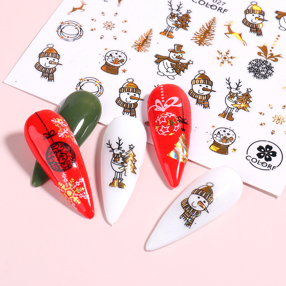 3g Weight Nail Patches Nail Supplies 1 Piece Quantity Santa Claus Pattern Simple Style Style Simple Style Santa Claus Paper Nail Patches 1 Piece 1
