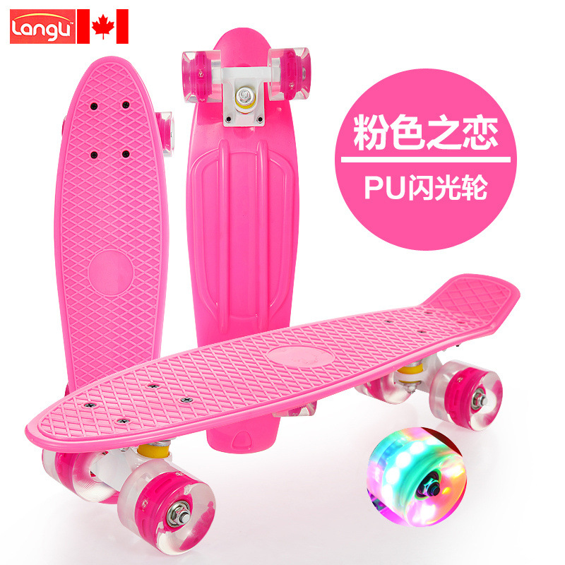 Pequeño tablero de pescado para niños adultos adolescentes 3 - 6 - 12 años principiantes de cuatro ruedas scooter profesional