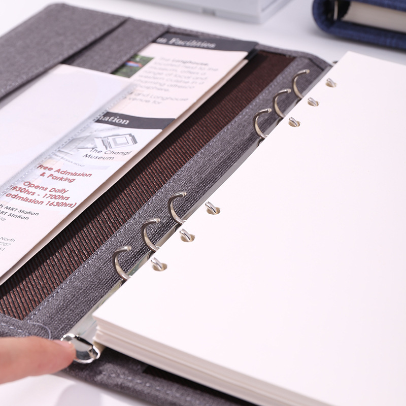Deli 3309 A5 Cuaderno de hojas sueltas de oficina portátil de negocios Bloc de notas de trabajo minutos de reunión