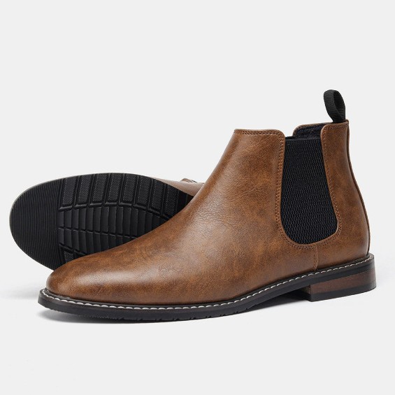2025 Men's Chelsea Boots British Men's Shoes Color Polished Fashion Retro Cross-Border Men's Large Size Short Boots Ankle Boots