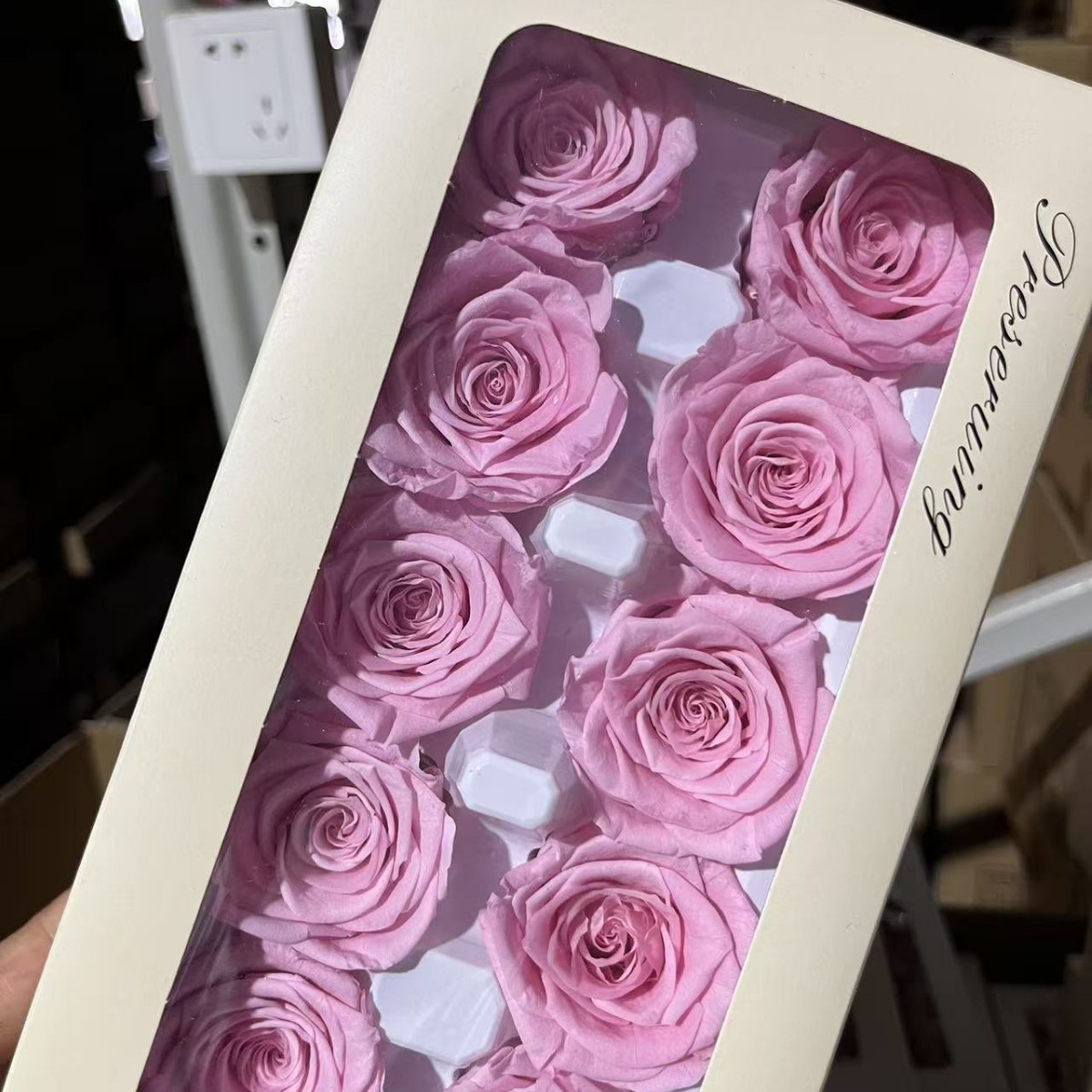 Rosa Preservada B+ de 3-4 cm, Ramo de Flores Reales para DIY, Fabricante de Yunnan, Venta al por Mayor, Material Floral para el Día de San Valentín, Flores Secas 520