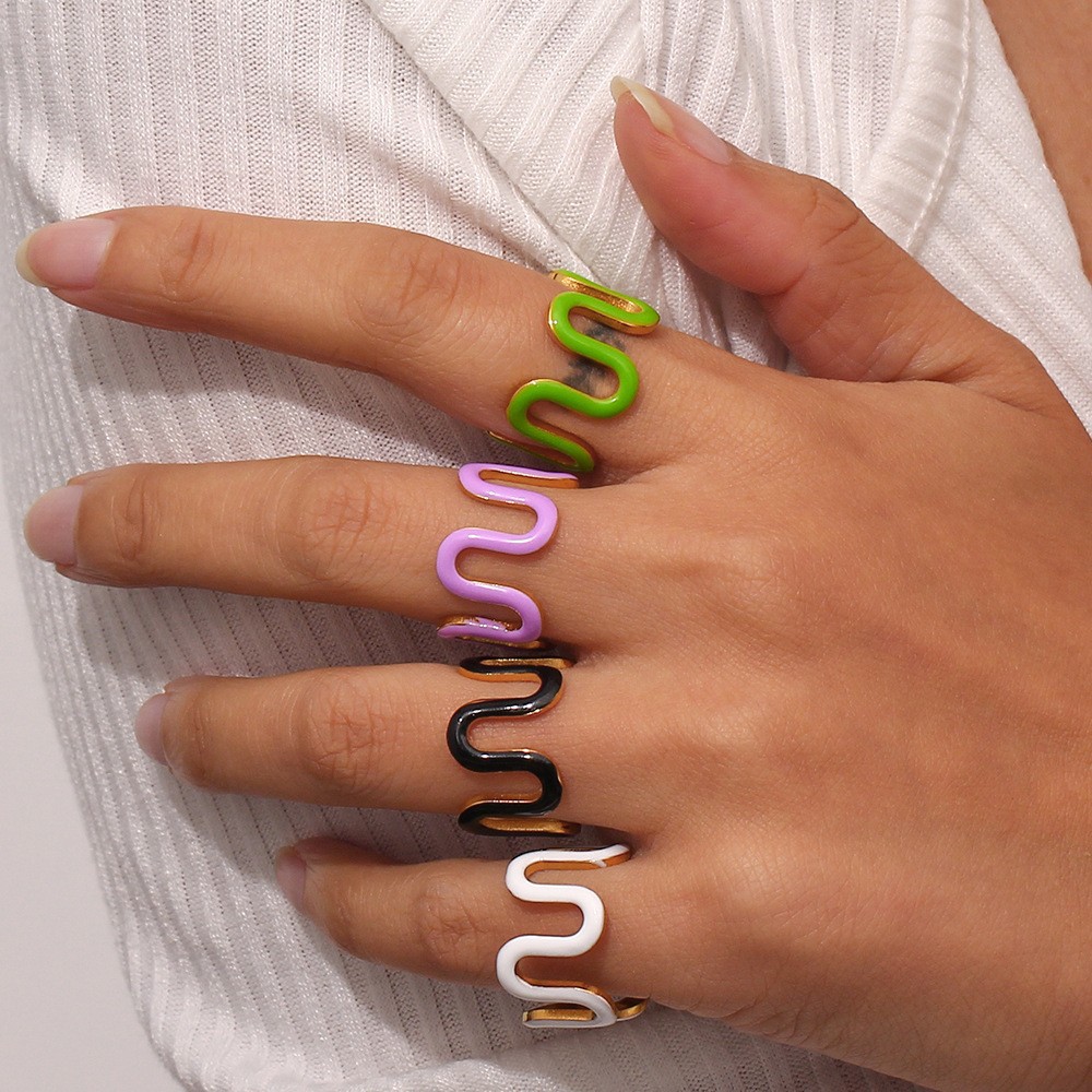 20g Weight PVD Coated Gold Plating Process Zircon Inlay Material Rings Classification 6, 7, 8 Ring Size 1 Piece Quantity Holiday, Daily Occasion 304 Stainless Steel Material Geometric Pattern Women's Gender Plating Design Lady Style Wholesale Jewelry Lady Geometric 304 Stainless Steel Zircon PVD Coated Plating Rings 9