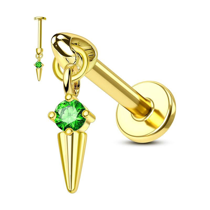 Labret piercing jewelry detail image
