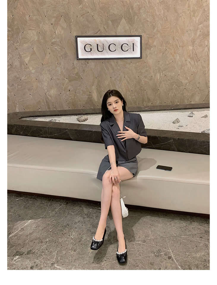 Giày búp bê nữ mũi vuông gót thấp đế mềm phối ngọc trai, kiểu Mary Jane thanh lịch — Màu nâu, Màu trắng, Màu đen chi tiết 52