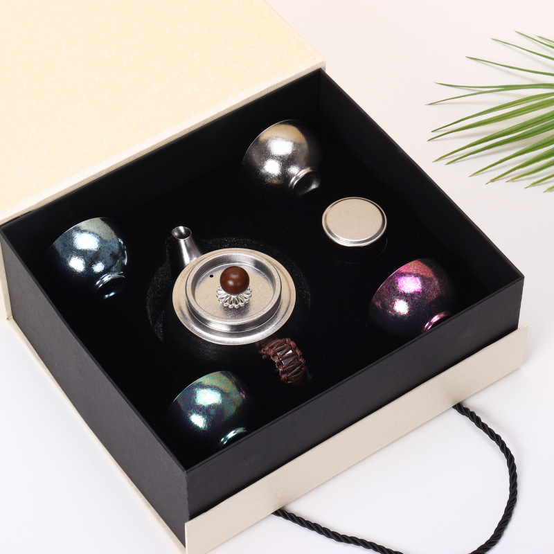 Juego de Té Kung Fu de Titanio, Portátil y Resistente a Altas Temperaturas, para Exteriores y Hogar