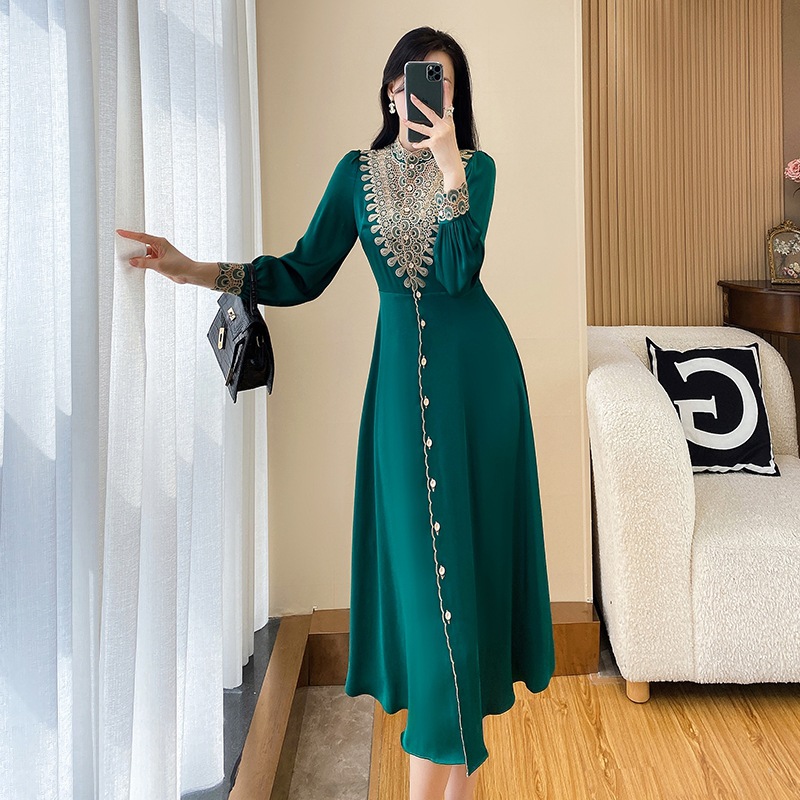 C2809 1440K VÁY ĐẦM LIỀN THÂN NỮ DONTDHI DÁNG CHỮ A MÙA XUÂN THU ĐÔNG THỜI TRANG NỮ G04 SẢN PHẨM MỚI