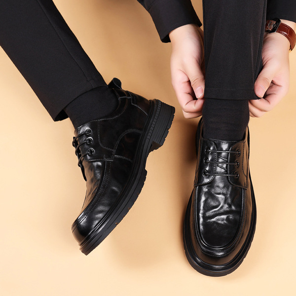 Leather autumn casual elite shoes platform