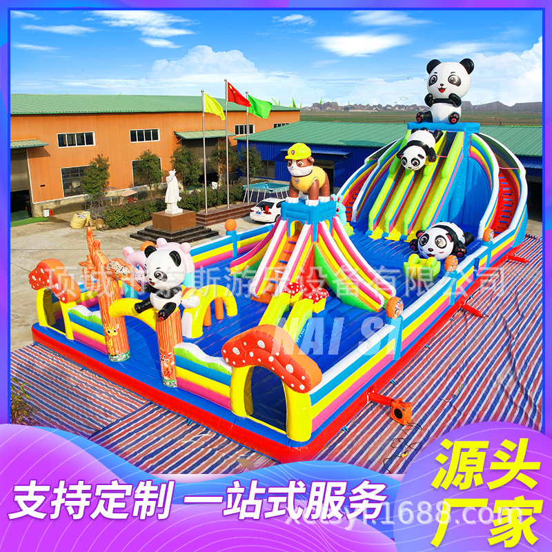 Fabricantes de equipos de juegos nuevos niños al aire libre inflables cama de salto grande al aire libre deslizante inflables castillo