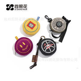 潮牌包包小众个性撞色男街头潮流运动小包女小圆包迷你休闲胸包潮