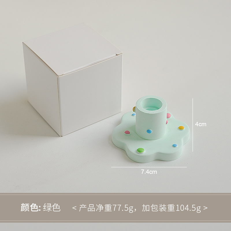 Vela Candelabro Atmósfera Adornos Candelero Decoración de escritorio para el hogar creativo Candelabro Base de vela de aromaterapia de yeso transfronterizo