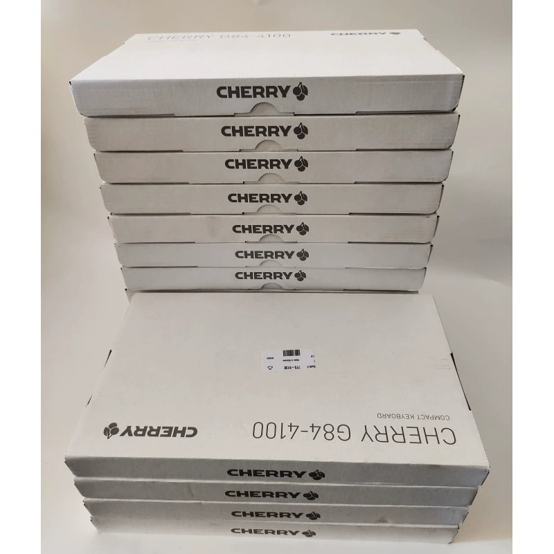 Клавиатура промышленного контроля с USB-интерфейсом Cherry G84-4100LCMDE, белая, немецкая раскладка, 86 клавиш