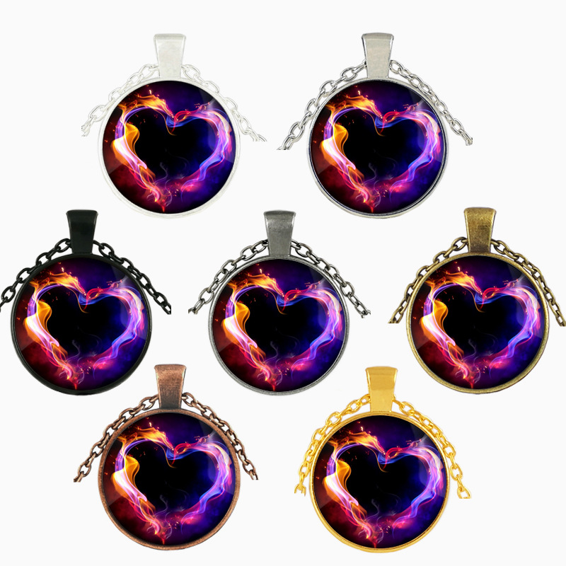 Amazon Jewelry Time Gem Necklace Flame Series Hide in the Dark…