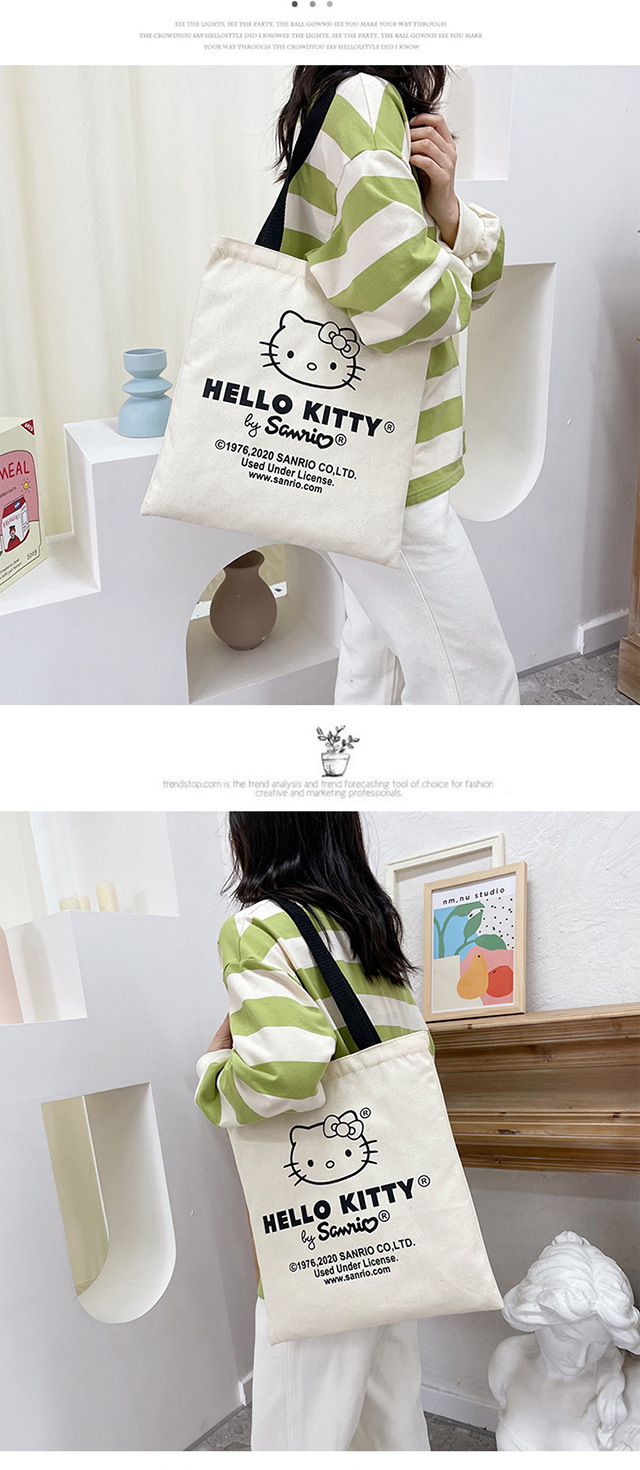 The 2022 new trendy women's canvas bag, a retro and cute student ulzzang canvas bag for women undefined