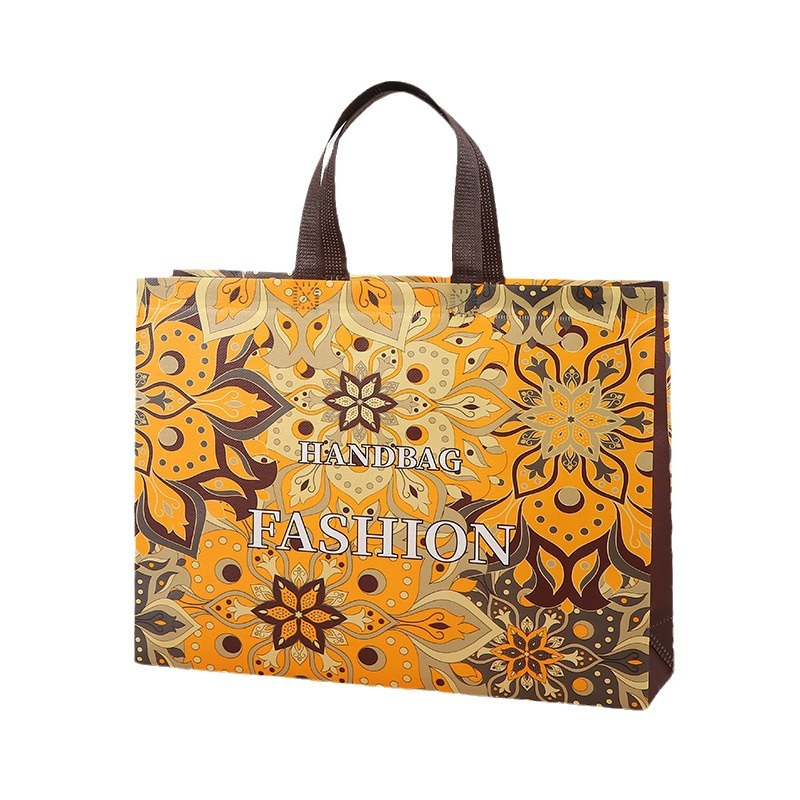 Bolsas de tela no tejida portátiles impresión creativa de gran capacidad bolsas de compras no tejidas bolsas de regalo de logotipo publicitario de presión en caliente