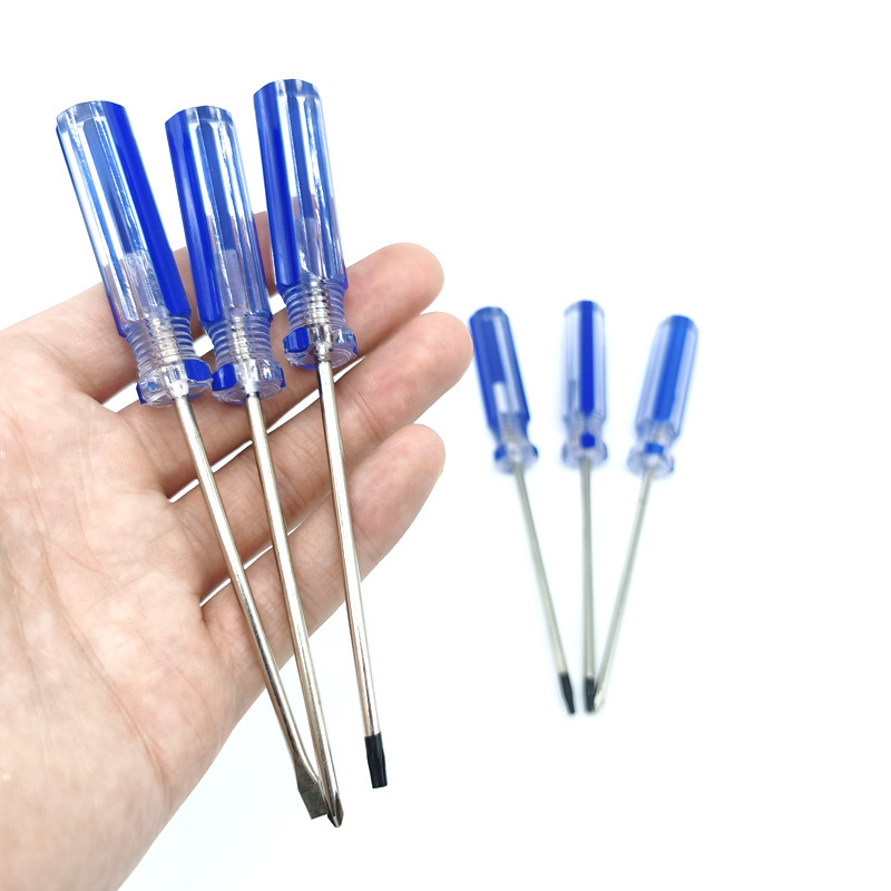 十字一字3mm六角梅花带孔螺丝刀拆机工具T8 T9 T10透明手柄螺丝批