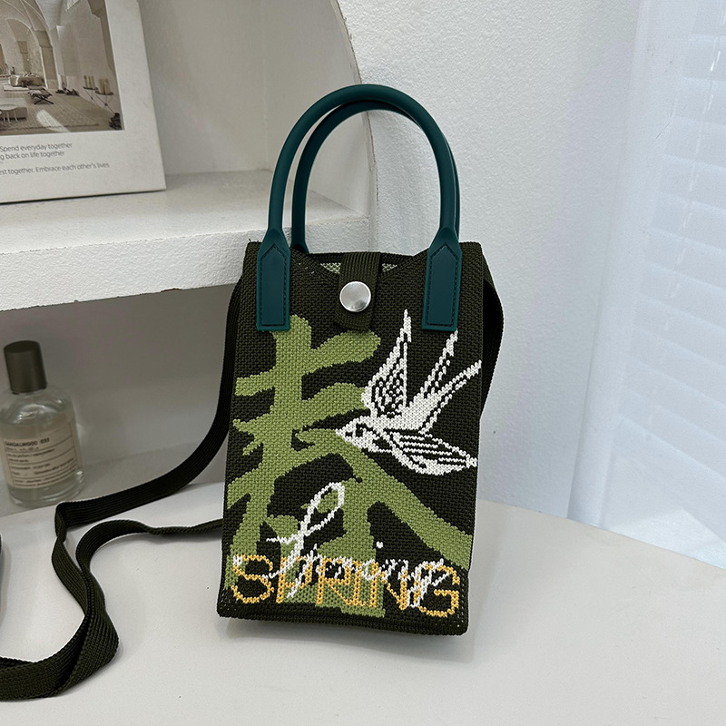 Bolso de teléfono móvil de punto versión coreana del bolso de mensajero de la serie primavera