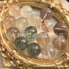 天然カラーの結晶の丸い玉の銅の結晶の水晶の単珠の多宝の数珠の半製品の手作りのdiyのブレスレットのネックレスのバッチ