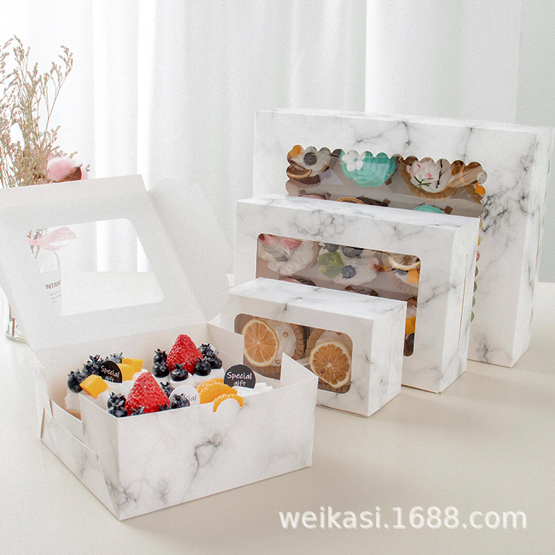 纸杯蛋糕纸杯包装盒2粒4粒6粒12粒杯子蛋糕透明开窗盒蛋挞马芬杯