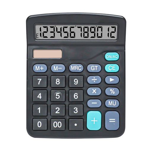12-digit solar calculator dual power supply student calculator office purchasing wholesale can design LOGO