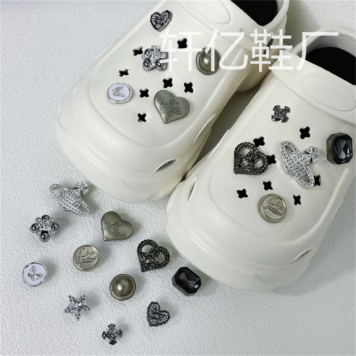 Nuevo ramo, zapatos de flores, agujeros de flores, accesorios de perlas tridimensionales de alta calidad, accesorios de bricolaje decorativos, zapatos de fragancia desmontables