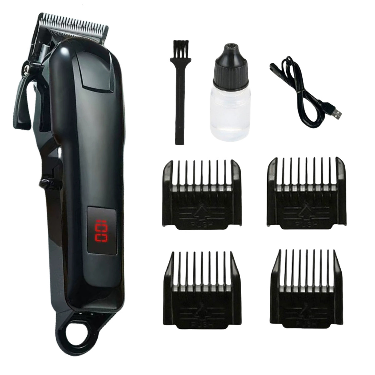 Cortapelos eléctricos especiales para peluquería transfronteriza, pantalla digital LCD, cortapelos eléctricos, cortapelos recargables USB, cortapelos multifunción