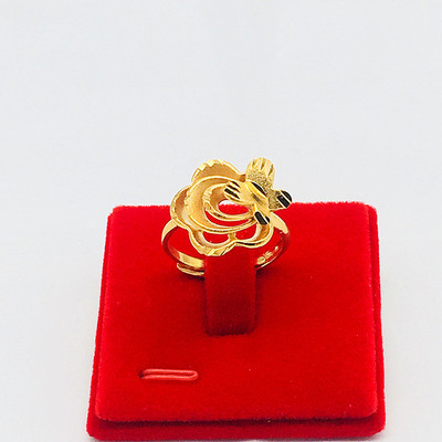 Euro coins Butterflies Ring brass Gold-plated Butterfly Ring exquisite Jewelry Imitation gold lady Opening