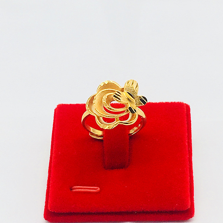 Euro coins Butterflies Ring brass Gold-plated Butterfly Ring exquisite Jewelry Imitation gold lady Opening