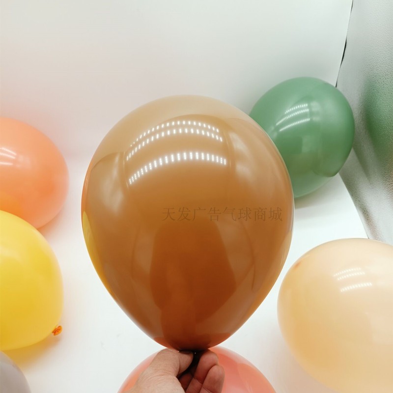 Retro color avocado apricot gray white 10 inch balloon latex birthday party wedding scene decoration