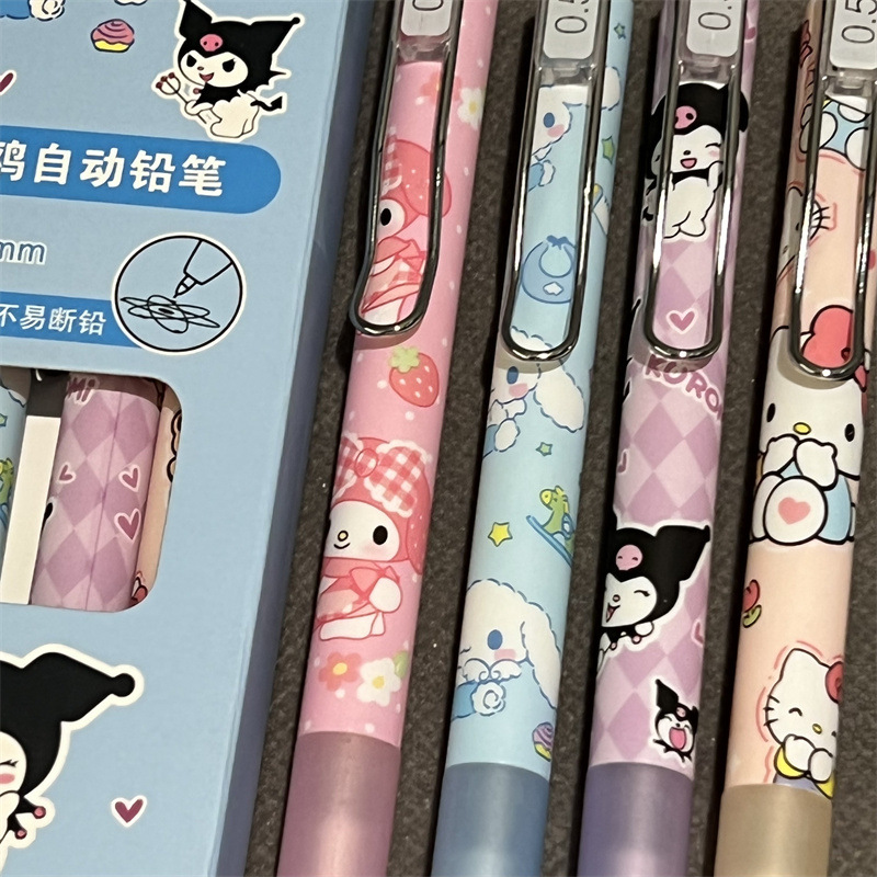 Sanrio lápiz automático en el viento de alto valor facial joven corazón estudiante de primer grado adorable 0.5 tipo de pulso no es fácil de romper