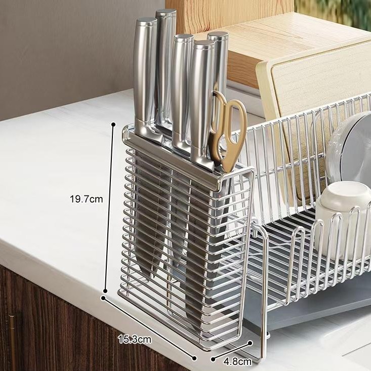 Rejilla de drenaje de acero inoxidable 304 Rejilla de tazón de cocina Rejilla de almacenamiento de vajilla lateral del fregadero Rejilla de encimera de instalación gratuita