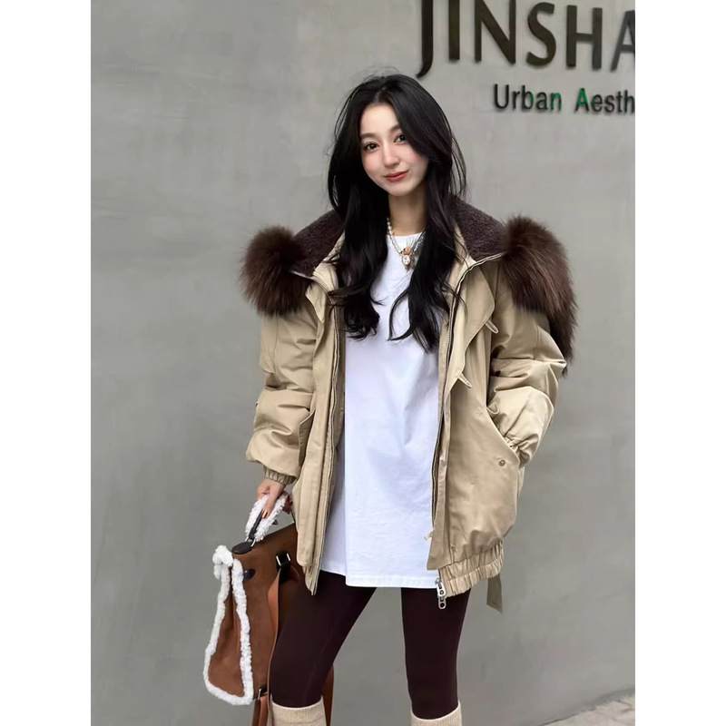2707 #   Nanyou High-End Winter New Designer Style Extra Large Fur Collar Thickened Flight Duck down Jacket