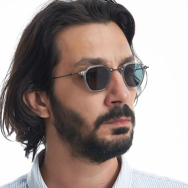 New square small frame punk hip-hop sunglasses, personalized men's artistic sunglasses_voghion.com