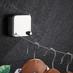 隱形伸縮晾衣繩室內曬衣繩衛生間浴室晾衣架陽台收縮鋼絲繩子家用