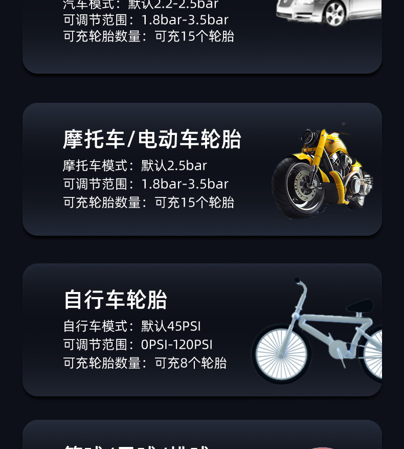 Car Air Pump New Accurate Pressure Measurement Car Electric Vehicle Bicycle Universal Convenient Electric Air Pump