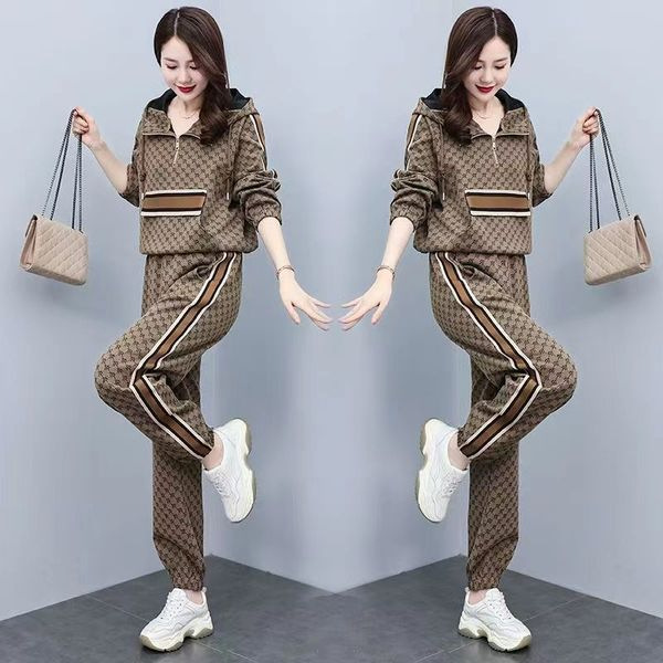 Women's Clothing High end sweatshirt casual sports suit for women 2024 early autumn new two piece suit fashionable and stylish_voghion.com
